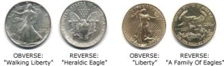 left: Silver Eagle, right: Gold Eagle