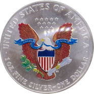 2000 Colorized Silver Eagle Reverse