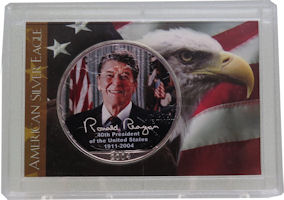 Reagan 1 oz Silver Harris Frame
