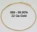 Fine 999 Gold Round Wire Ga 22 - GFP22