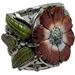 Francisco Gomez Jewelry 925 Silver Bracelet Carved Shell Flower Womens Cuff - FGBR1017