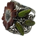 Francisco Gomez Jewelry 925 Silver Bracelet Carved Shell Flower Womens Cuff - FGBR1017