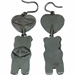 Bear and Heart Dangle Earrings Francisco Gomez - FGE7001