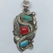 Francisco Gomez - Sterling Silver Snake and Turquoise Pendant - FGP3005