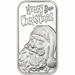 Jolly Santa Claus Silver Bar