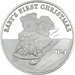 2024 Baby's First Christmas Sledding Bears 1&nbsp;oz Silver Round - X1424